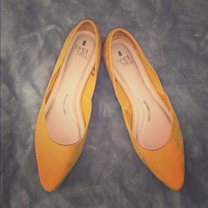 Time and Tru mustard yellow d’Orsay ballet flat